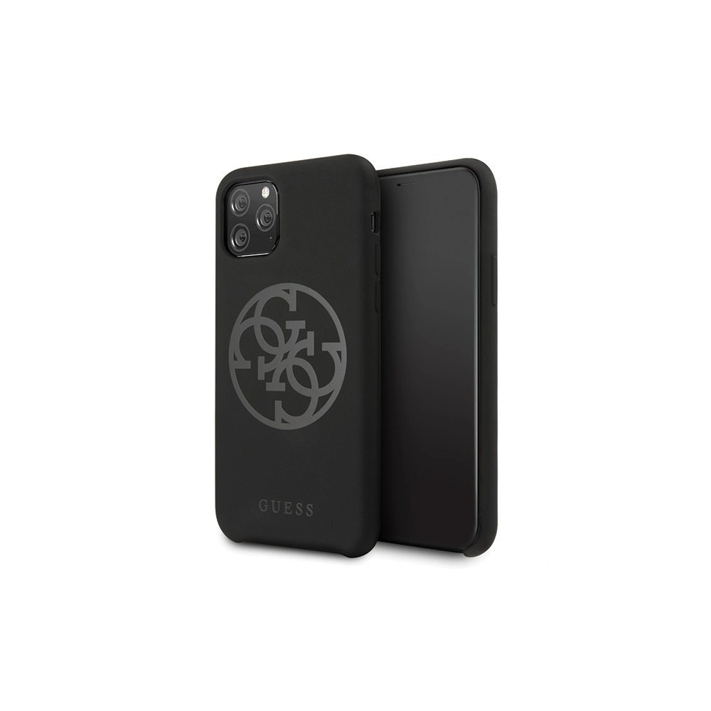 Etui Guess GUHCN58LS4GBK Apple iPhone 11 Pro black/czarny hard case Silicone 4G Tone On Tone