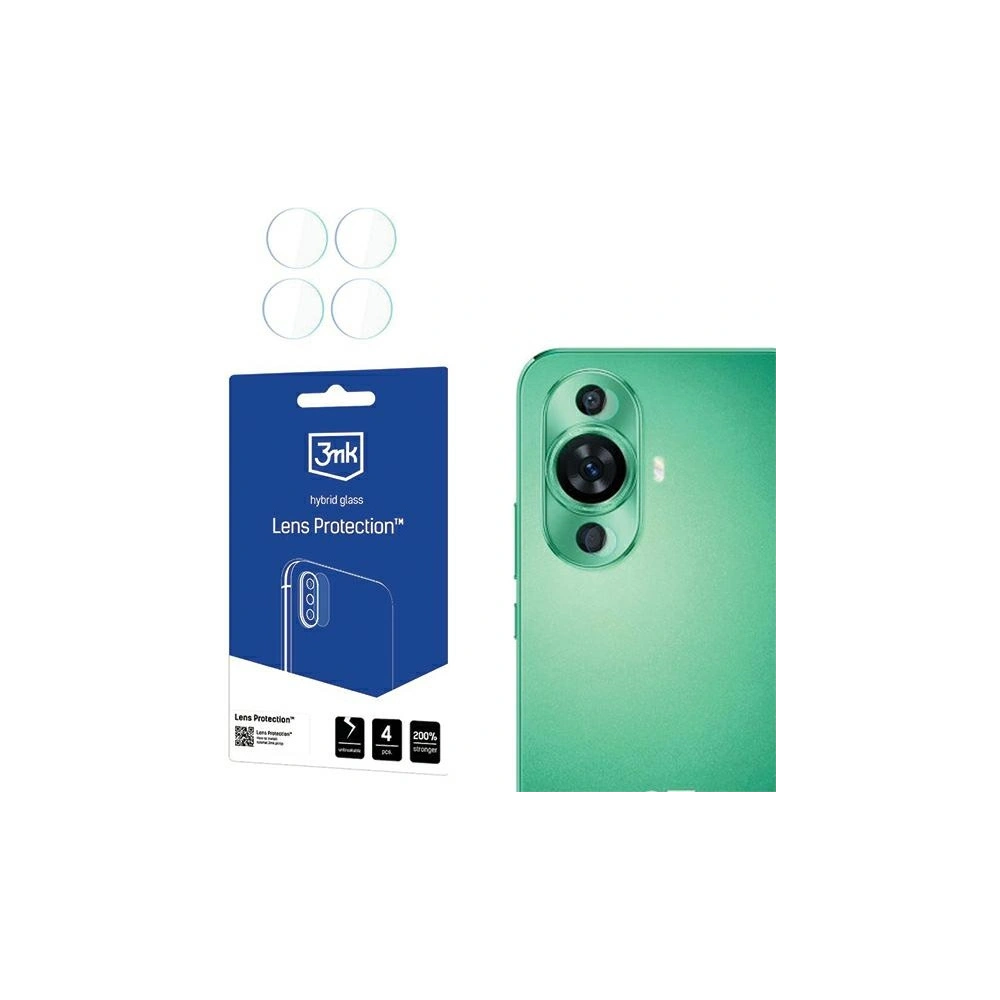 Szkło hybrydowe na obiektyw aparatu 3MK Lens Protection Huawei Nova 12 Lite [4 PACK]