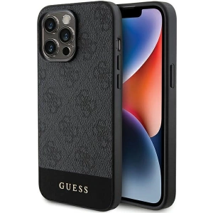 Kup Case Guess GUHCP15XG4GLGR Apple iPhone 15 Pro Max Hardcase 4G Stripe Collection grau/grey - GUE3302 - {ean13} - Sklep Home Screen