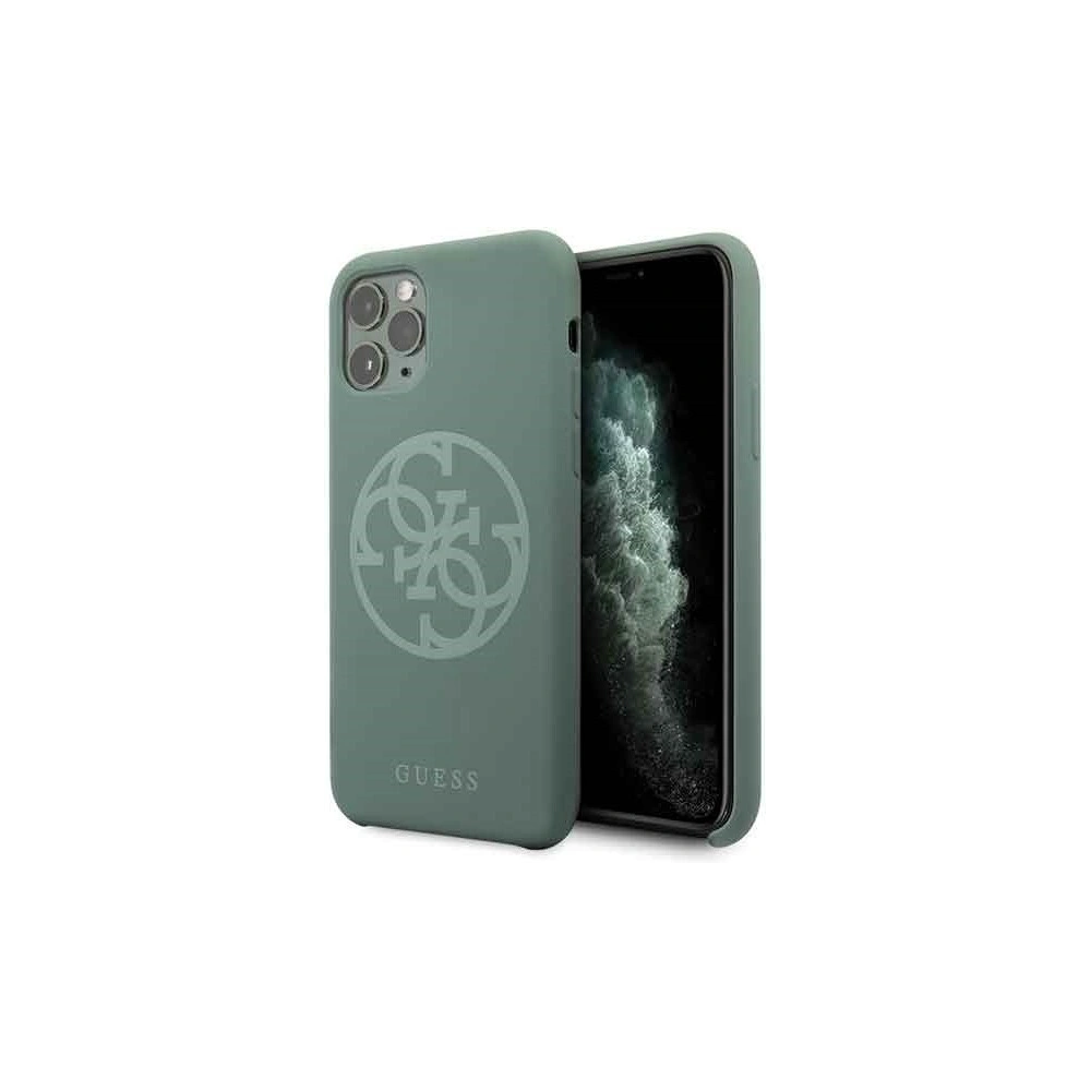 Etui Guess GUHCN58LS4GKA Apple iPhone 11 Pro khaki hard case Silicone 4G Tone On Tone