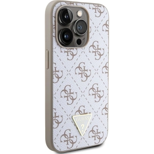 Buy Guess GUHCP15XPG4GPH Apple iPhone 15 Pro Max hardcase 4G Triangle Metal Logo white - GUE3304 - {ean13} - Home Screen Store Europe