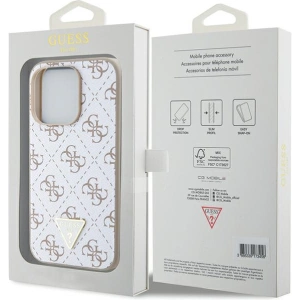 Buy Guess GUHCP15XPG4GPH Apple iPhone 15 Pro Max hardcase 4G Triangle Metal Logo white - GUE3304 - {ean13} - Home Screen Store Europe