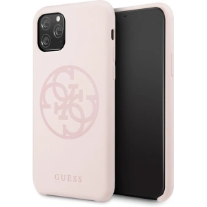 Buy Guess GUHCN58LS4GLP iPhone 11 Pro light pink hard case Silicone 4G Tone On Tone - GUE165PNK - {ean13} - Home Screen Store Europe