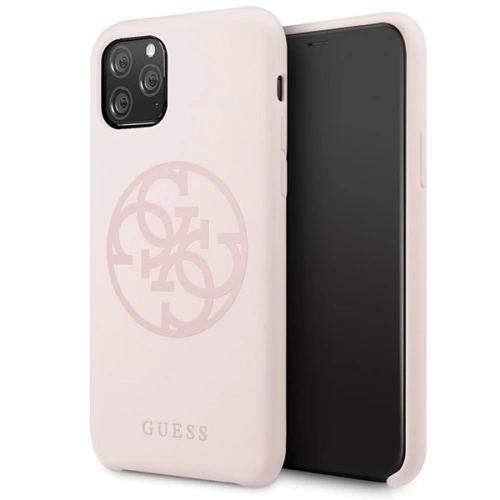 Kup Guess Apple Case GUHCN58LS4GLP iPhone 11 Pro hellrosa/hellrosa Hartschalenetui Silikon 4G Tone On Tone - GUE165PNK - {ean13} - Sklep Home Screen