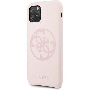 Kup Etui Guess GUHCN58LS4GLP Apple iPhone 11 Pro light pink/jasnoróżowy hard case Silicone 4G Tone On Tone - GUE165PNK - {ean13} - Sklep Home Screen