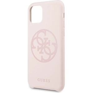 Kup Etui Guess GUHCN58LS4GLP Apple iPhone 11 Pro light pink/jasnoróżowy hard case Silicone 4G Tone On Tone - GUE165PNK - {ean13} - Sklep Home Screen