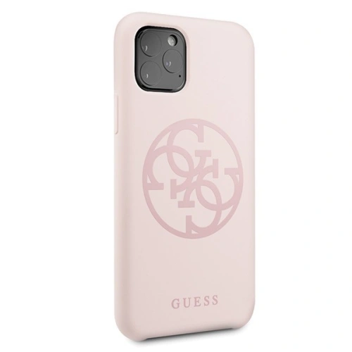 Kup Etui Guess GUHCN58LS4GLP Apple iPhone 11 Pro light pink/jasnoróżowy hard case Silicone 4G Tone On Tone - GUE165PNK - {ean13} - Sklep Home Screen