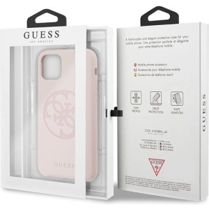 Kup Etui Guess GUHCN58LS4GLP Apple iPhone 11 Pro light pink/jasnoróżowy hard case Silicone 4G Tone On Tone - GUE165PNK - {ean13} - Sklep Home Screen