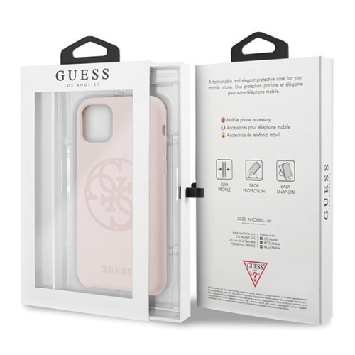 Kup Etui Guess GUHCN58LS4GLP Apple iPhone 11 Pro světle růžové/jasnorůžové tvrdé pouzdro silikonové 4G Tone On Tone - GUE165PNK - {ean13} - Sklep Home Screen