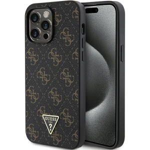 Buy Guess GUHCP15XPG4GPK Apple iPhone 15 Pro Max hardcase 4G Triangle Metal Logo black - GUE3305 - {ean13} - Home Screen Store Europe
