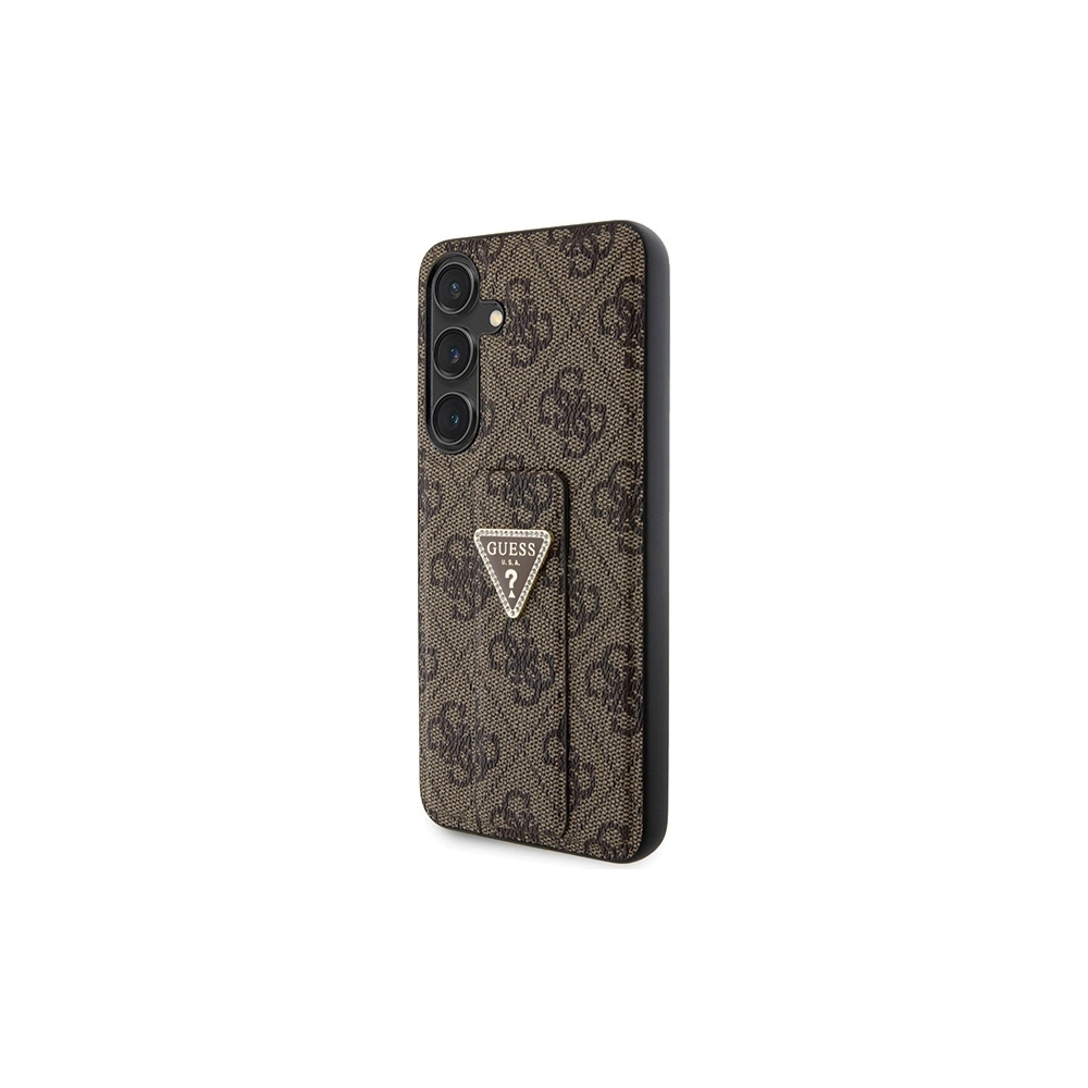 Etui Guess GUHCS24MPGS4TDW Samsung Galaxy S24+ Plus hardcase Grip Stand 4G Triangle Strass brązowy/brown