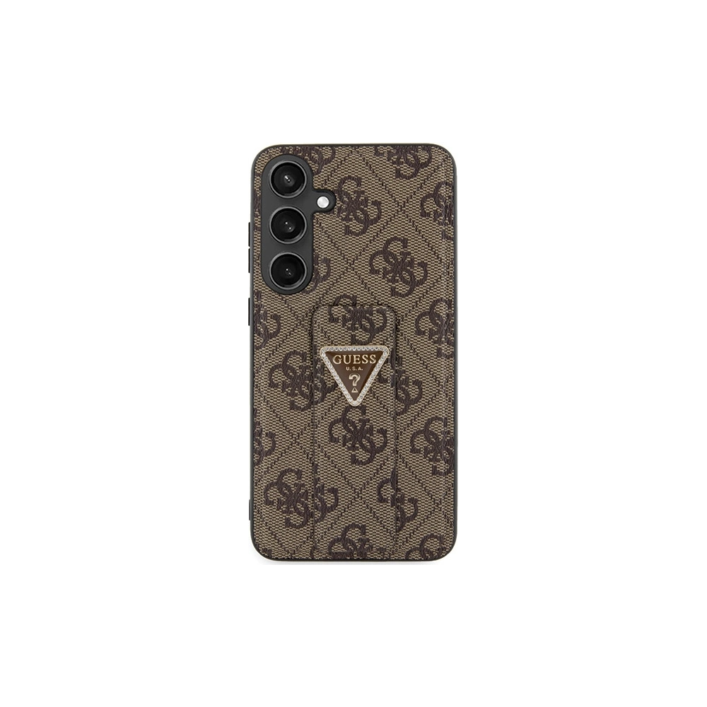 Etui Guess GUHCS24MPGS4TDW Samsung Galaxy S24+ Plus hardcase Grip Stand 4G Triangle Strass brązowy/brown