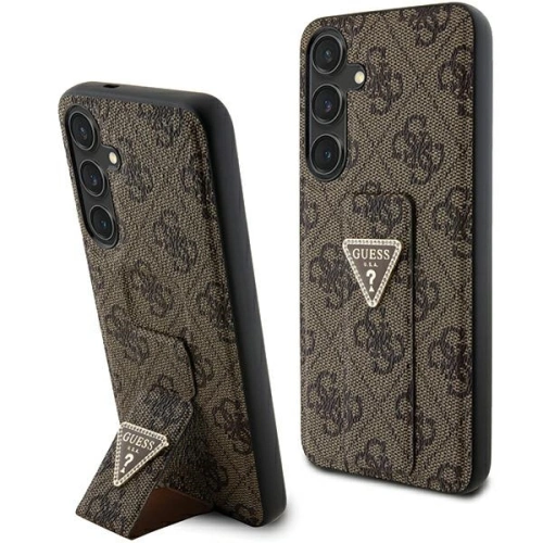 Kup Etui Guess GUHCS24SPGS4TDW Samsung Galaxy S24 hardcase Grip Stand 4G Triangle Strass hnědý/brown - GUE3308 - {ean13} - Sklep Home Screen