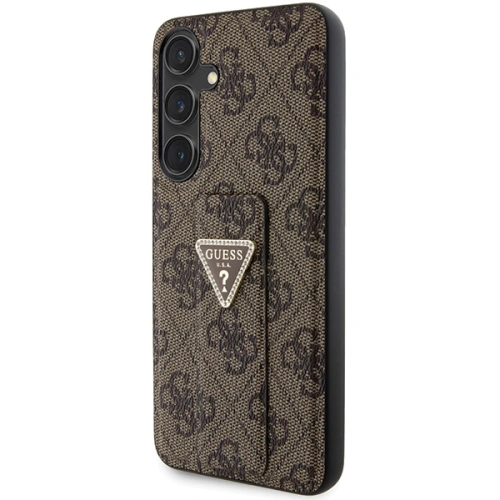 Kup Etui Guess GUHCS24SPGS4TDW Samsung Galaxy S24 hardcase Grip Stand 4G Triangle Strass brązowy/brown - GUE3308 - {ean13} - Sklep Home Screen