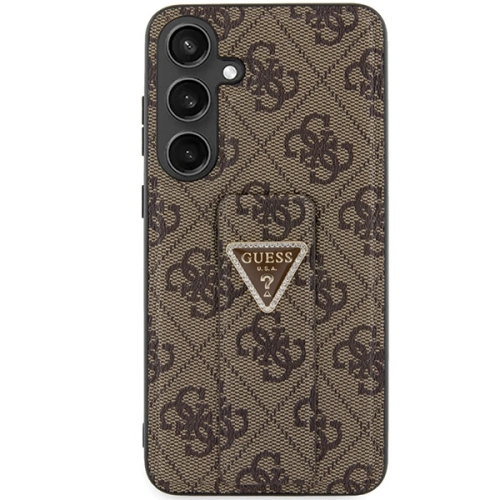 Kup Etui Guess GUHCS24SPGS4TDW Samsung Galaxy S24 hardcase Grip Stand 4G Triangle Strass brązowy/brown - GUE3308 - {ean13} - Sklep Home Screen
