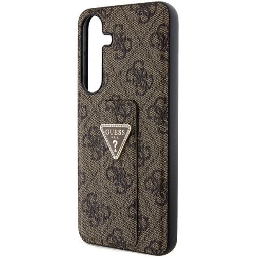 Kup Etui Guess GUHCS24SPGS4TDW Samsung Galaxy S24 hardcase Grip Stand 4G Triangle Strass brązowy/brown - GUE3308 - {ean13} - Sklep Home Screen