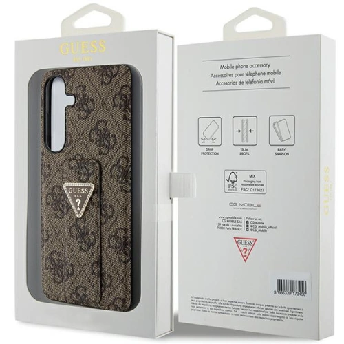 Kup Etui Guess GUHCS24SPGS4TDW Samsung Galaxy S24 hardcase Grip Stand 4G Triangle Strass brązowy/brown - GUE3308 - {ean13} - Sklep Home Screen