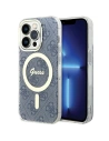 Case Guess GUHMP15LH4STB Apple iPhone 15 Pro Hardcase IML 4G MagSafe blau/blue