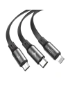 Kup USB kábel Baseus Fabric 3w1 USB-C / Lightning / Micro 3,5A 1,2m (szürke) - BSU631GRY - {ean13} - Sklep Home Screen