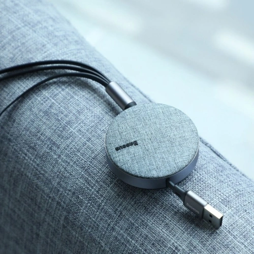 Kup USB kábel Baseus Fabric 3w1 USB-C / Lightning / Micro 3,5A 1,2m (szürke) - BSU631GRY - {ean13} - Sklep Home Screen