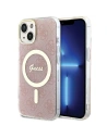 Etui Guess GUHMP15SH4STP Apple iPhone 15 / 14 / 13 hardcase IML 4G MagSafe růžový/pink
