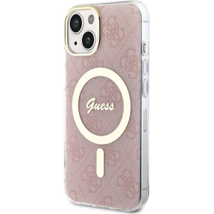 Buy Guess GUHMP15SH4STP Apple iPhone 15 / 14 / 13 hardcase IML 4G MagSafe pink - GUE3312 - {ean13} - Home Screen Store Europe