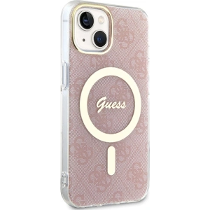 Buy Guess GUHMP15SH4STP Apple iPhone 15 / 14 / 13 hardcase IML 4G MagSafe pink - GUE3312 - {ean13} - Home Screen Store Europe