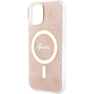 Buy Guess GUHMP15SH4STP Apple iPhone 15 / 14 / 13 hardcase IML 4G MagSafe pink - GUE3312 - {ean13} - Home Screen Store Europe