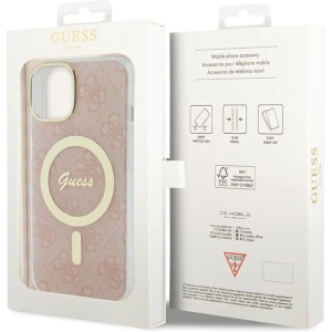 Buy Guess GUHMP15SH4STP Apple iPhone 15 / 14 / 13 hardcase IML 4G MagSafe pink - GUE3312 - {ean13} - Home Screen Store Europe