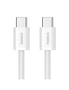 Kup Cablul Baseus Superior Series ll USB-C / USB-C 30W 480Mb/s 1m alb - BSU4848 - {ean13} - Sklep Home Screen