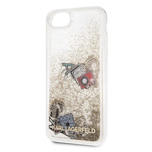 Kup Karl Lagerfeld KLHCI8KSICGO Apple iPhone SE 2022/SE 2020/8/7 zlatý/gold tvrdý obal Iconic Liquid Glitter - KLD077GLD - {ean13} - Sklep Home Screen