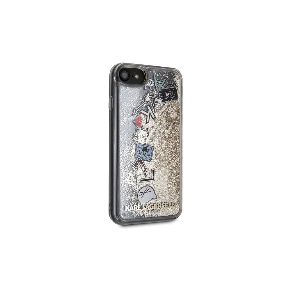 Karl Lagerfeld KLHCI8KSICGO Apple iPhone SE 2022/SE 2020/8/7 złoty/gold hard case Iconic Liquid Glitter