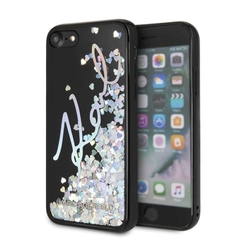 Kup Karl Lagerfeld KLHCI8KSIGMU Apple iPhone SE 2022/SE 2020/8/7 černý/black hard case Signature Liquid Glitter Sequins - KLD078BLK - {ean13} - Sklep Home Screen