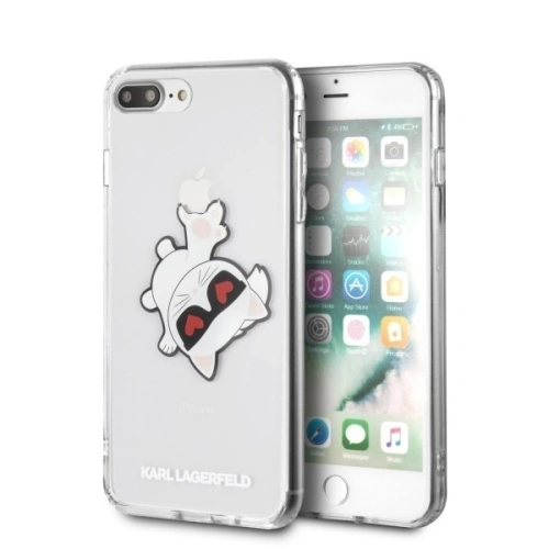 Kup Karl Lagerfeld KLHCI8LCFHE hardcase transparent pentru iPhone 7/8 Plus Choupette Fun - KLD081CL - {ean13} - Sklep Home Screen