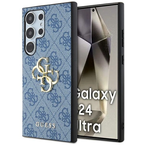 Buy Guess GUHCS24L4GMGBL Samsung Galaxy S24 Ultra hardcase 4G Big Metal Logo blue - GUE3316 - {ean13} - Home Screen Store Europe