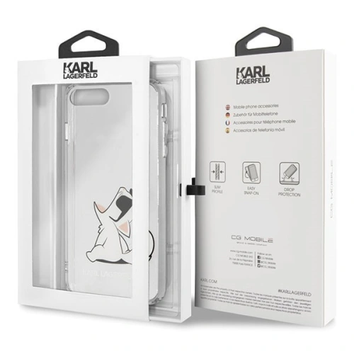 Kup Karl Lagerfeld KLHCI8LCFNRC iPhone 7/8 Plus Hartschalenetui transparent Choupette Fun - KLD082CL - {ean13} - Sklep Home Screen