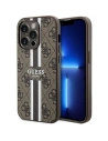 Case Guess GUHMP15LP4RPSW Apple iPhone 15 Pro Hardcase 4G Gedruckte Streifen MagSafe braun/brown
