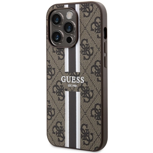 Kup Etui Guess GUHMP15LP4RPSW Apple iPhone 15 Pro hardcase 4G Printed Stripes MagSafe maro/brown - GUE3319 - {ean13} - Sklep Home Screen