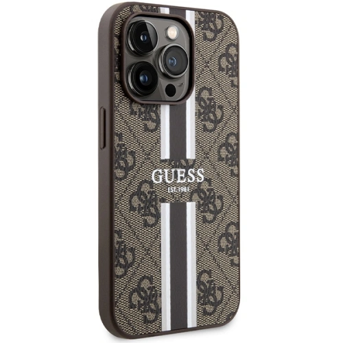 Kup Etui Guess GUHMP15LP4RPSW Apple iPhone 15 Pro hardcase 4G Printed Stripes MagSafe brązowy/brown - GUE3319 - {ean13} - Sklep Home Screen