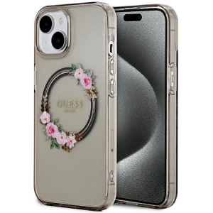 Kup Etui Guess GUHMP15SHFWFCK Apple iPhone 15 / 14 / 13 hardcase IML Flowers Wreatch MagSafe černý/black - GUE3320 - {ean13} - Sklep Home Screen