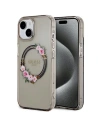 Buy Guess GUHMP15SHFWFCK Apple iPhone 15 / 14 / 13 hardcase IML Flowers Wreatch MagSafe black - GUE3320 - {ean13} - Home Screen Store Europe