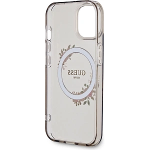 Buy Guess GUHMP15SHFWFCK Apple iPhone 15 / 14 / 13 hardcase IML Flowers Wreatch MagSafe black - GUE3320 - {ean13} - Home Screen Store Europe