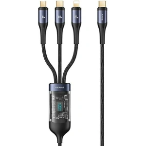 Kup Kabel 3w1 USAMS US-SJ600 USB-C / Lightning / microUSB / USB-C 100W 1,2m černý/black - USA1042 - {ean13} - Sklep Home Screen