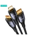 Kup Cablu 3 în 1 USAMS US-SJ600 USB-C / Lightning / microUSB / USB-C 100W 1,2m negru/black - USA1042 - {ean13} - Sklep Home Screen