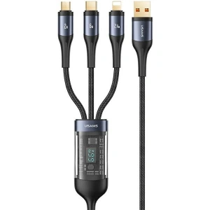 Kup Kabel 3w1 USAMS US-SJ582 USB-A / Lightning / microUSB / USB-C 66W 1,2m černý/black - USA1043 - {ean13} - Sklep Home Screen