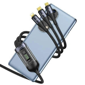 Kup Kabel 3w1 USAMS US-SJ582 USB-A / Lightning / microUSB / USB-C 66W 1,2m czarny/black - USA1043 - {ean13} - Sklep Home Screen
