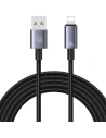 Kabel USAMS US-SJ667 USB-A / Lightning 2,4A 1,2m Rychlé nabíjení ocelový/rezavý