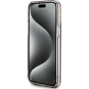 Buy Guess GUHMP15XHFWFCK Apple iPhone 15 Pro Max hardcase IML Flowers Wreatch MagSafe black - GUE3321 - {ean13} - Home Screen Store Europe
