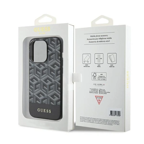 Kup Case Guess GUHMP15XHGCFSEK Apple iPhone 15 Pro Max Hardcase GCube Stripes MagSafe schwarz/black - GUE3322 - {ean13} - Sklep Home Screen