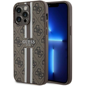 Kup Etui Guess GUHMP15XP4RPSW Apple iPhone 15 Pro Max hardcase 4G Printed Stripes MagSafe brązowy/brown - GUE3323 - {ean13} - Sklep Home Screen